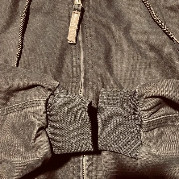 BERNE Heavy Lined 2XLR Brown Hooded Zipped Work Coat with logo - Picture 5 of 7